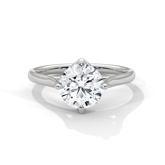 2 CT Round Lab Grown Diamond Solitaire Engagement in 10K White Gold