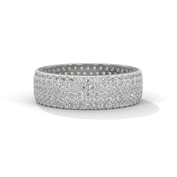 Ethical Channel Set Lab Grown Diamond Full Eternity Wedding Ring in 10K White Gold