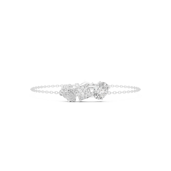 Emerald Chain Lab Grown Diamond Bracelet