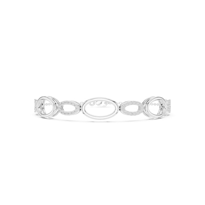 Oval Link Lab Grown Diamond Bracelet
