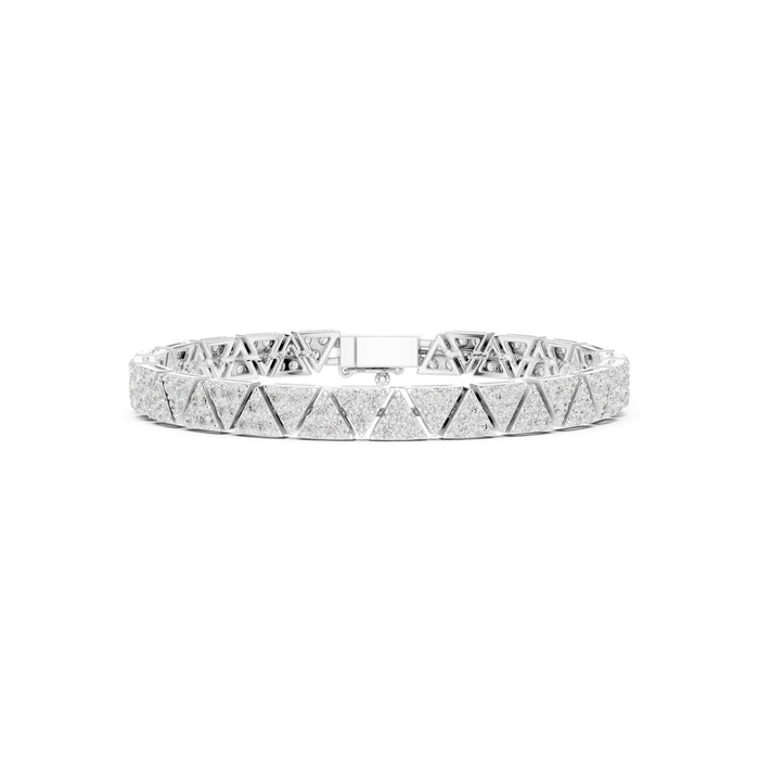 Men's Round Link Lab Grown Diamond Bracelet