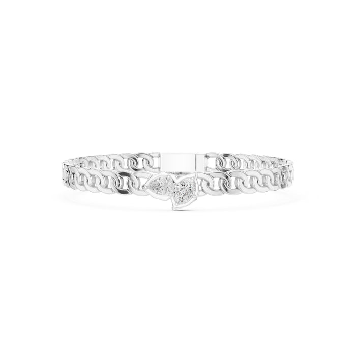 Men's Round Cuban Lab Grown Diamond Bracelet