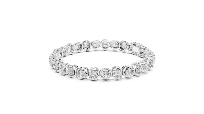 Cushion Tennis Lab Grown Diamond Bracelet