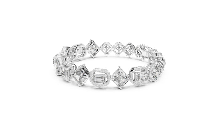 Emerald Tennis Lab Grown Diamond Bracelet