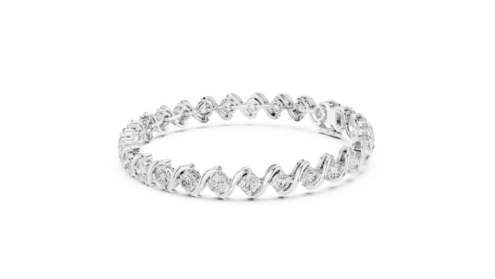 Round Tennis Lab Grown Diamond Bracelet