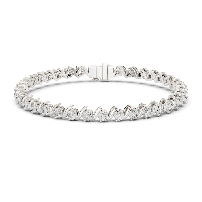 Round Tennis Lab Grown Diamond Bracelet