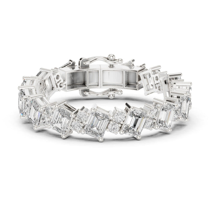 Emerald Tennis Lab Grown Diamond Bracelet