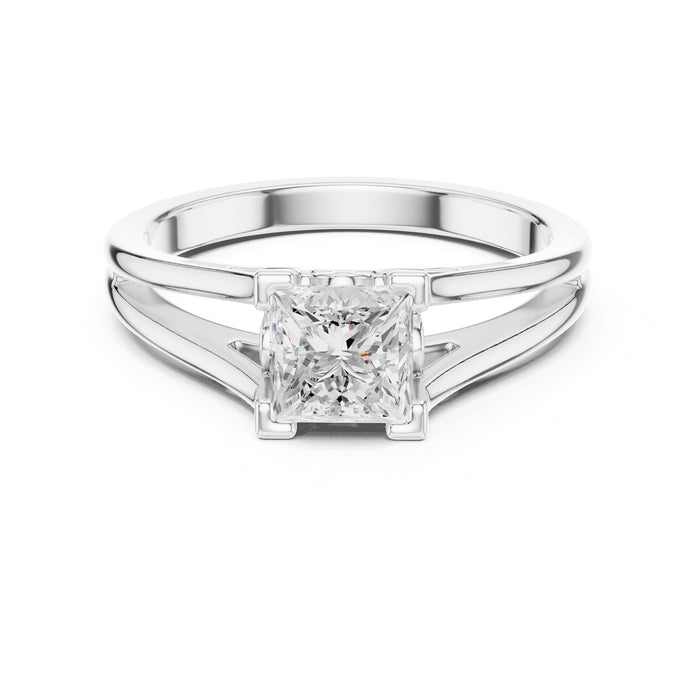 Cushion Lab Grown Diamond Cathedral Engagement Ring