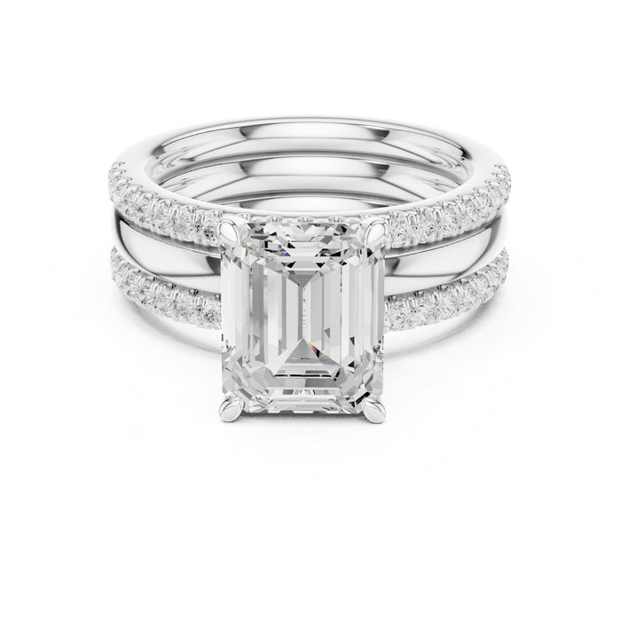 Emerald Lab Grown Diamond Split-Shank Engagement Ring