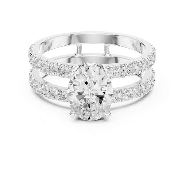Round Lab Grown Diamond Split-Shank Engagement Ring