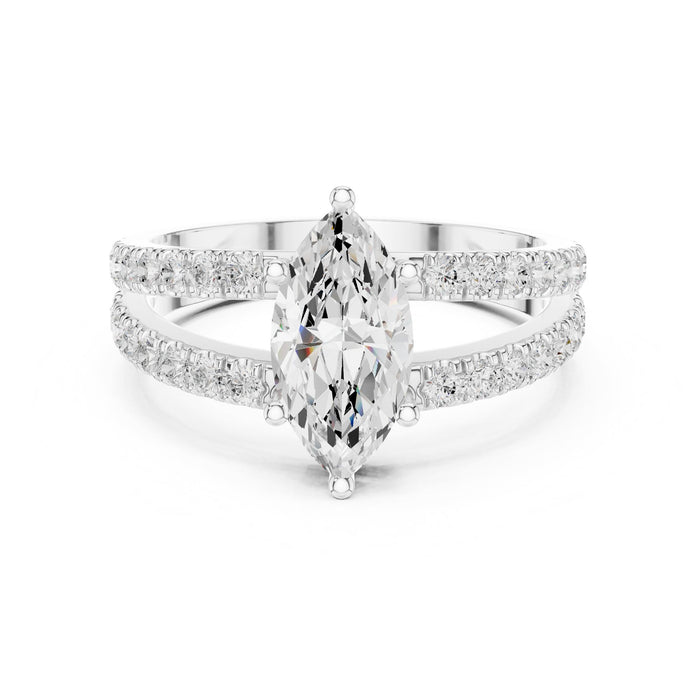 Marquise Lab Grown Diamond Split-Shank Engagement Ring