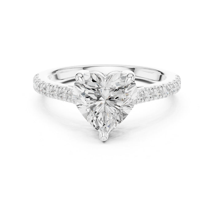 Cushion Lab Grown Diamond Side-Stone Engagement Ring