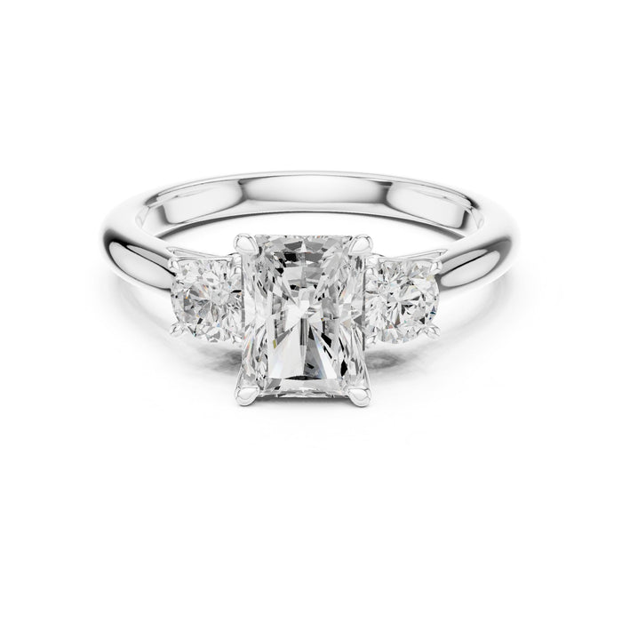 Princess Lab Grown Diamond Three-Stone Engagement Ring