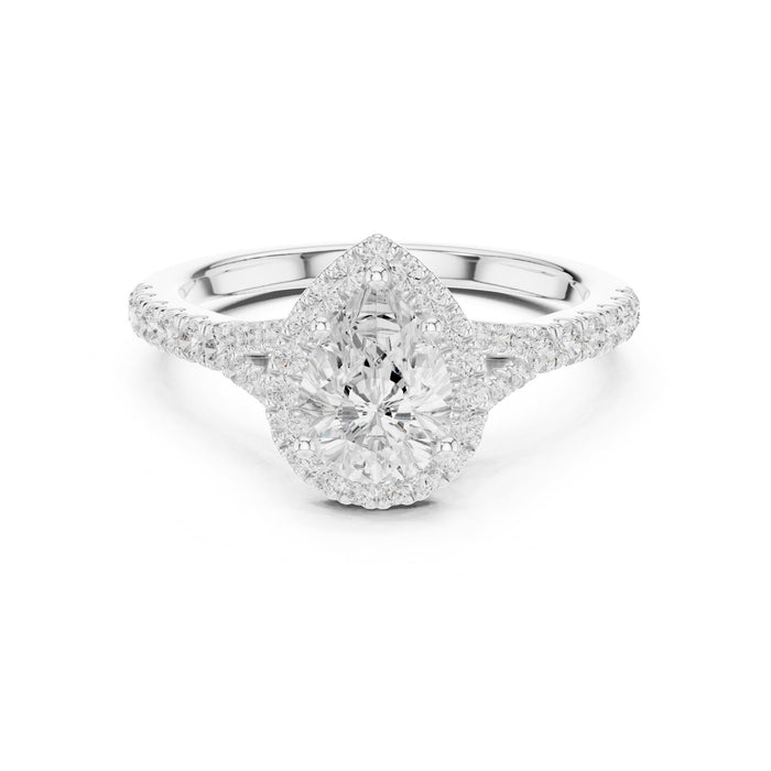 Cushion Lab Grown Diamond Halo Engagement Ring