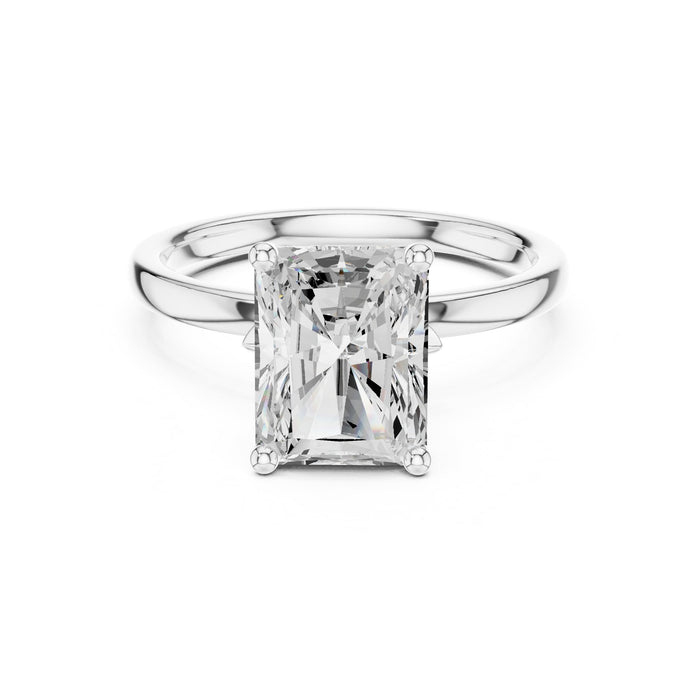 Radiant Lab Grown Diamond Solitaire Engagement Ring