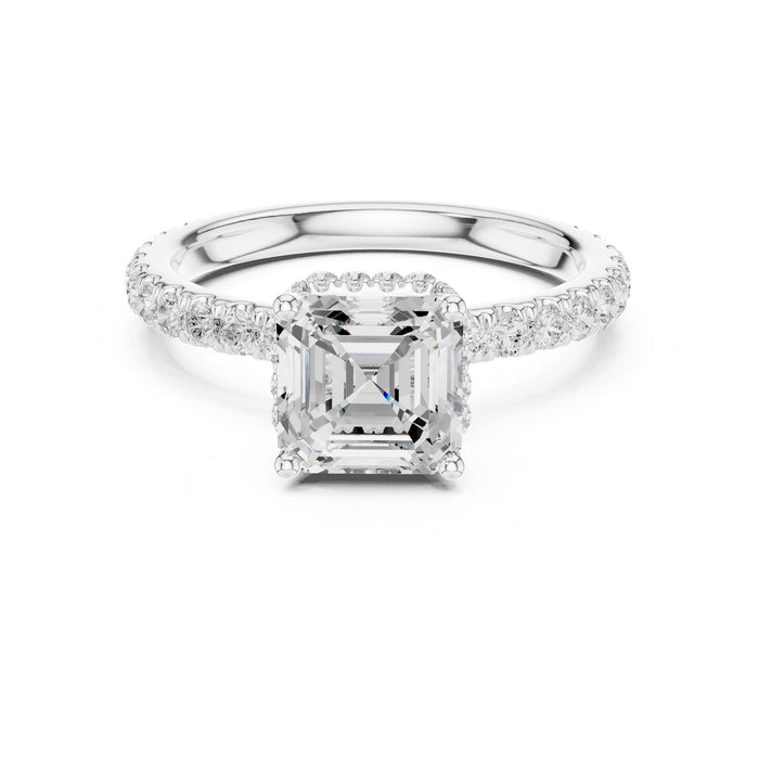 Cushion Lab Grown Diamond Halo Engagement Ring