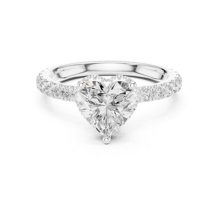 Cushion Lab Grown Diamond Hidden-Halo Engagement Ring