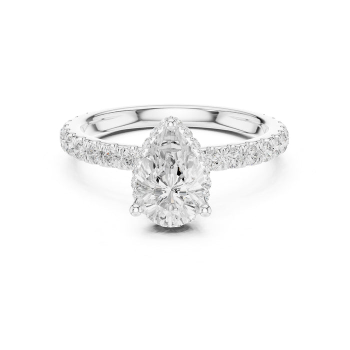 Oval Lab Grown Diamond Halo Engagement Ring