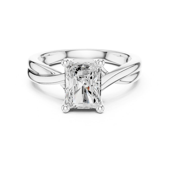 Emerald Lab Grown Diamond Split-Shank Engagement Ring