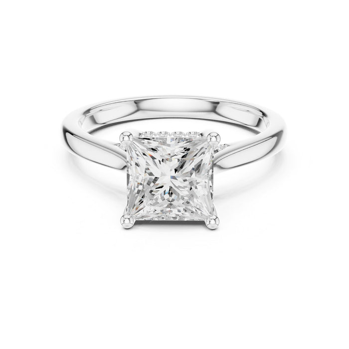 Princess Lab Grown Diamond Side-Stone Engagement Ring