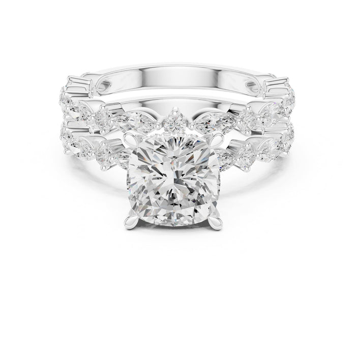 Round Lab Grown Diamond Halo Engagement Ring