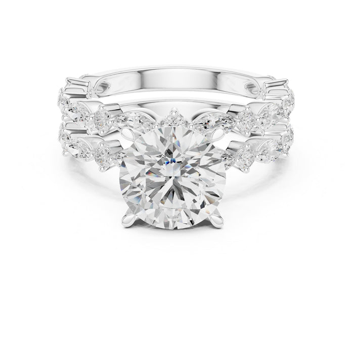 Round Lab Grown Diamond Halo Engagement Ring
