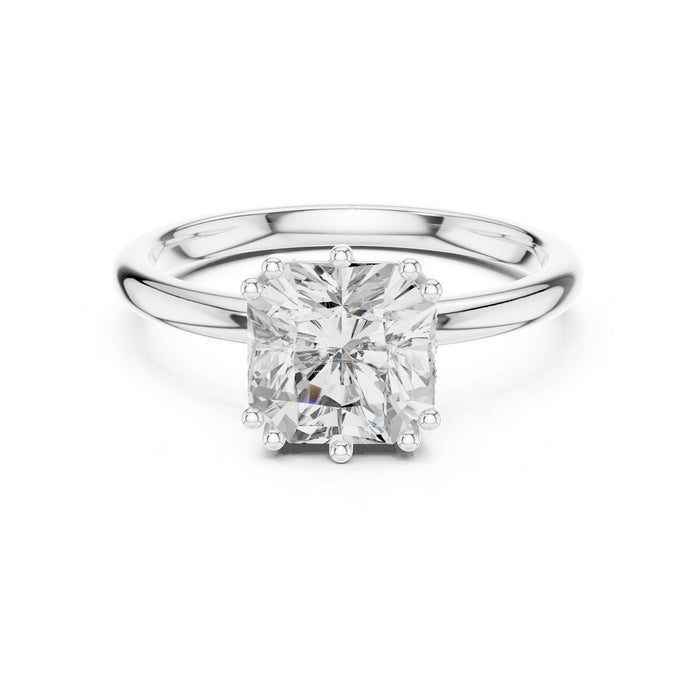 Cushion Lab Grown Diamond Hidden-Halo Engagement Ring