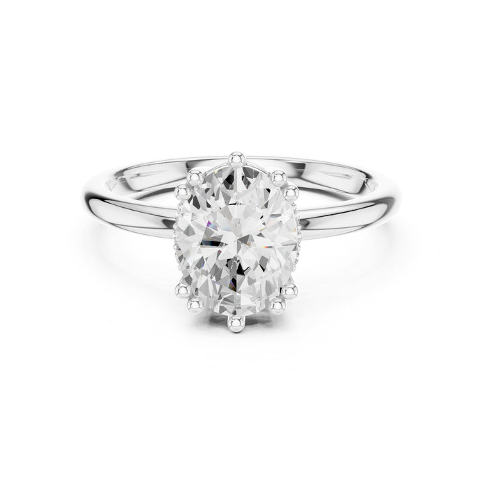 Round Lab Grown Diamond Solitaire Engagement Ring
