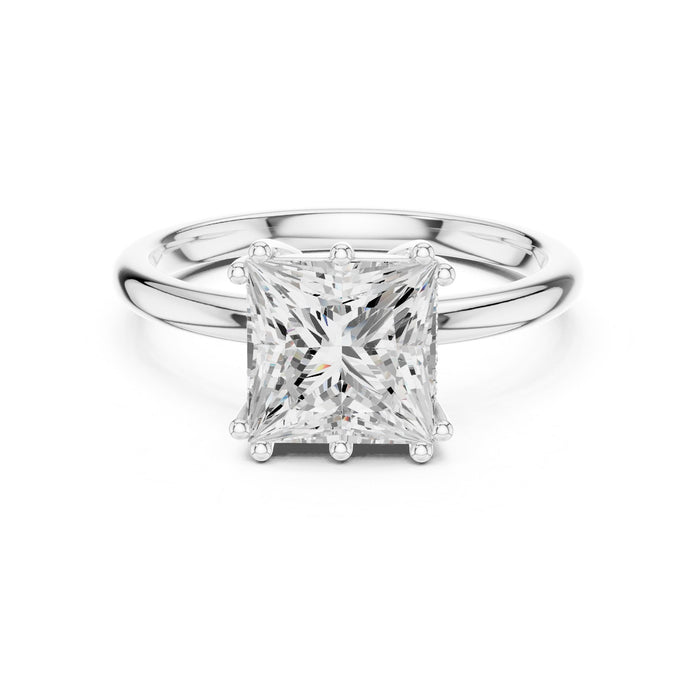 Princess Lab Grown Diamond Hidden-Halo Engagement Ring