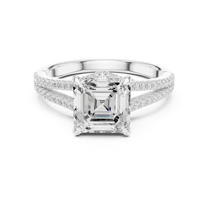 Cushion Lab Grown Diamond Split-Shank Engagement Ring