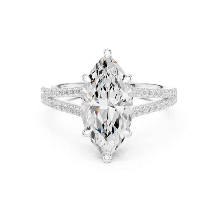 Marquise Lab Grown Diamond Split-Shank Engagement Ring