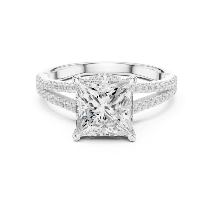 Princess Lab Grown Diamond Split-Shank Engagement Ring