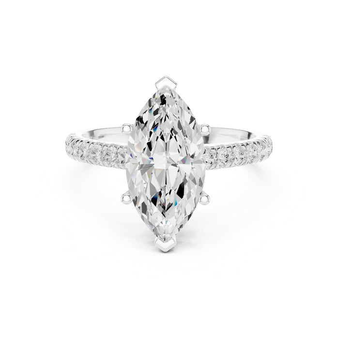 Marquise Lab Grown Diamond Halo Engagement Ring