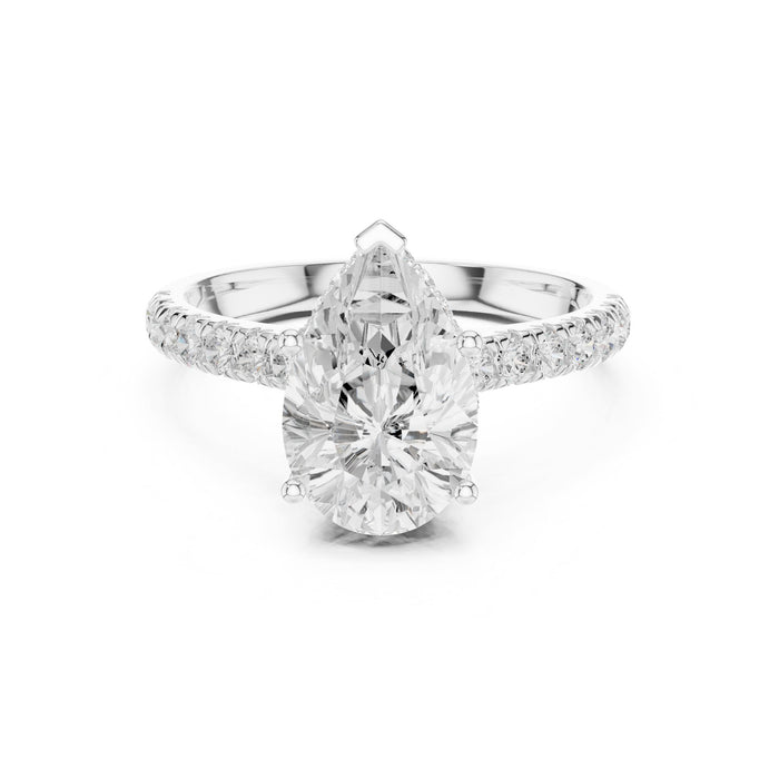 Oval Lab Grown Diamond Halo Engagement Ring