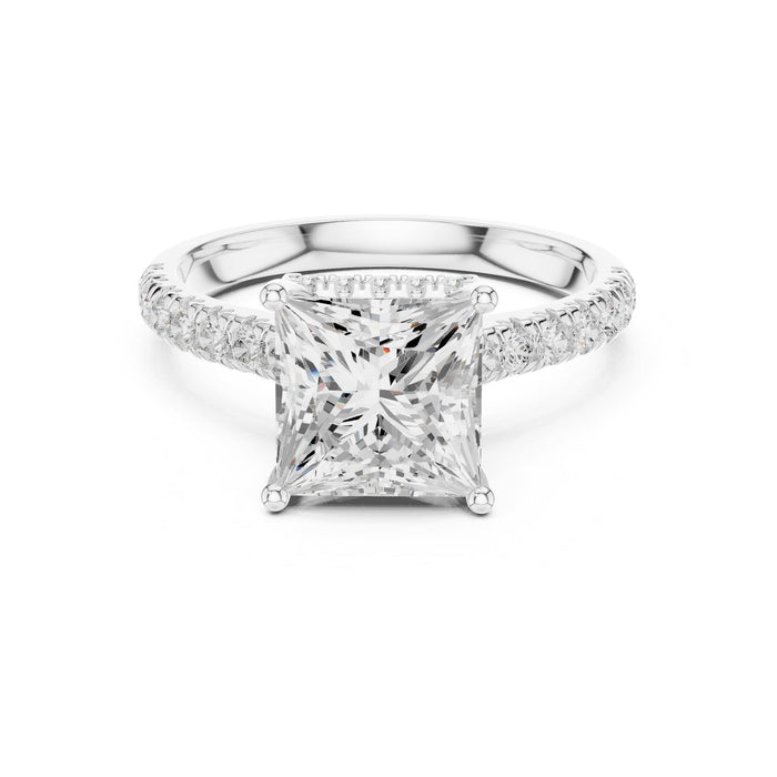 Princess Lab Grown Diamond Halo Engagement Ring