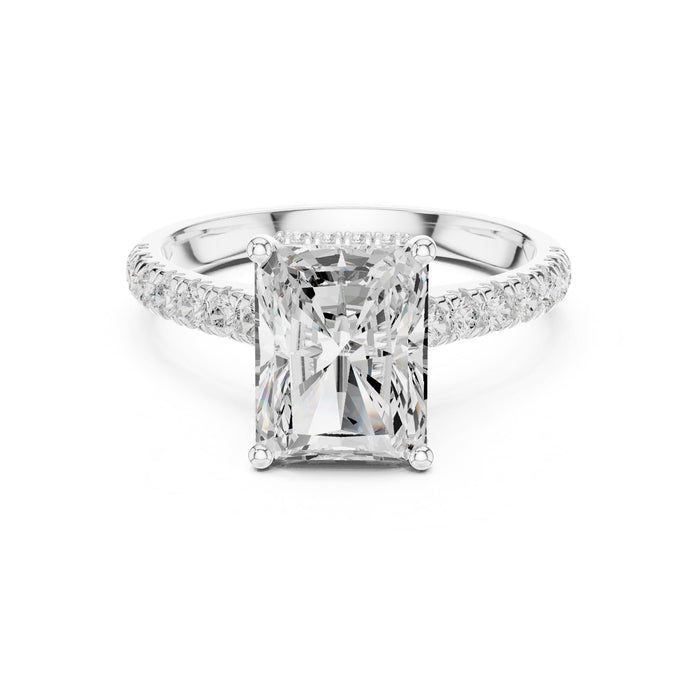 Radiant Lab Grown Diamond Halo Engagement Ring