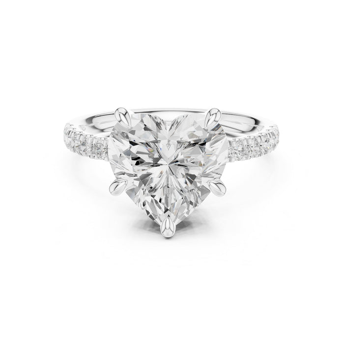 Round Lab Grown Diamond Hidden-Halo Engagement Ring