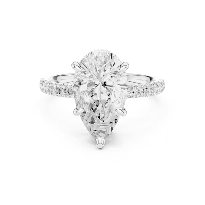 Cushion Lab Grown Diamond Hidden-Halo Engagement Ring