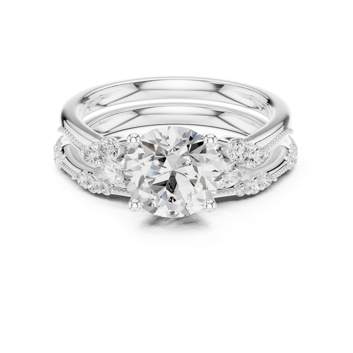 Round Lab Grown Diamond Split-Shank Engagement Ring
