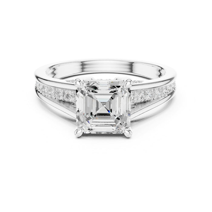 Cushion Lab Grown Diamond Split-Shank Engagement Ring