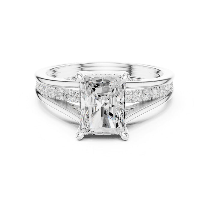 Emerald Lab Grown Diamond Split-Shank Engagement Ring