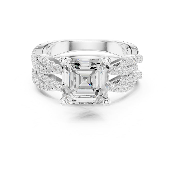 Cushion Lab Grown Diamond Split-Shank Engagement Ring