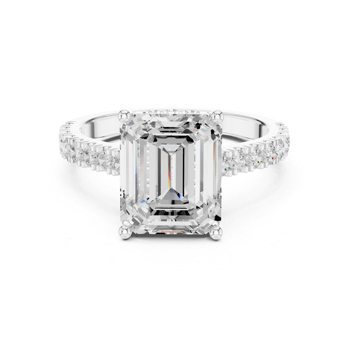 Emerald Lab Grown Diamond Split-Shank Engagement Ring