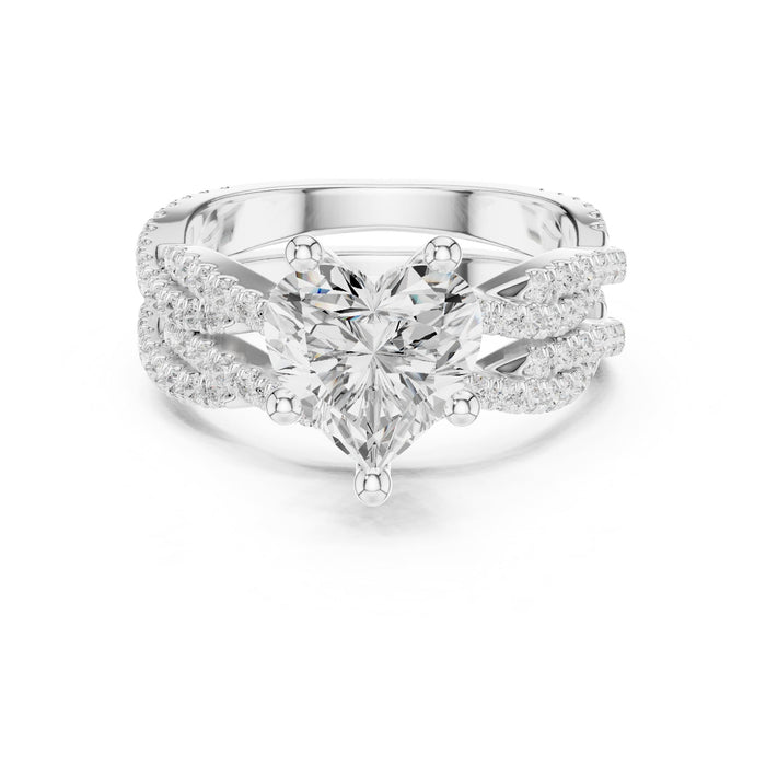 Round Lab Grown Diamond Split-Shank Engagement Ring