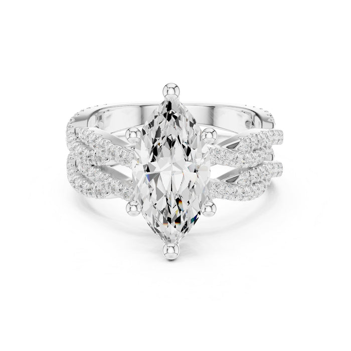 Marquise Lab Grown Diamond Split-Shank Engagement Ring