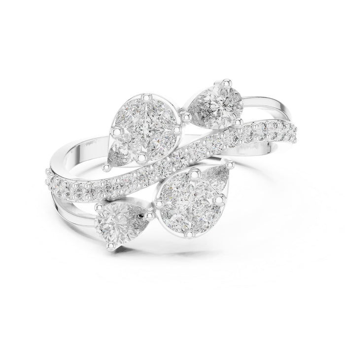 Marquise Lab Grown Diamond Three-Stone Engagement Ring