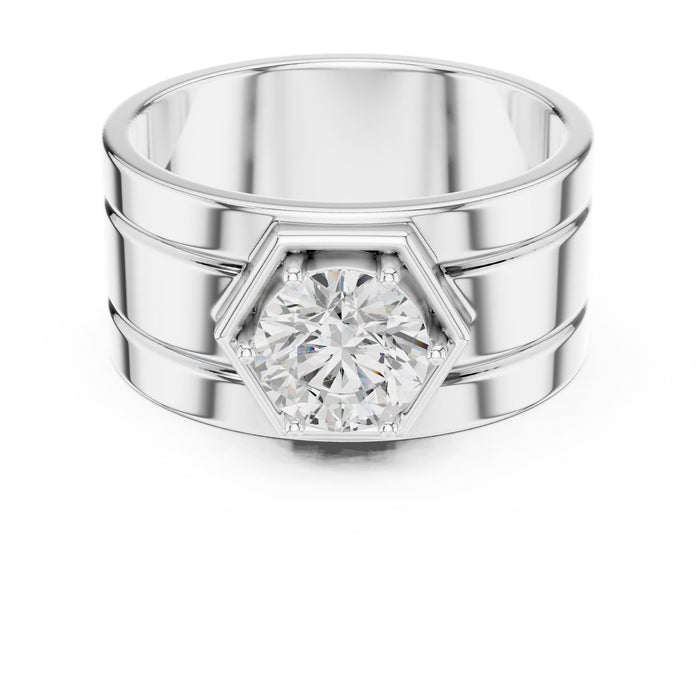 Round Lab Grown Diamond Halo Engagement Ring