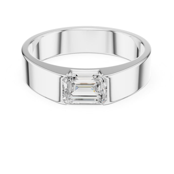 Emerald Lab Grown Diamond Solitaire Engagement Ring