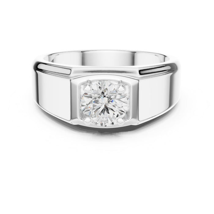 Round Lab Grown Diamond Solitaire Engagement Ring