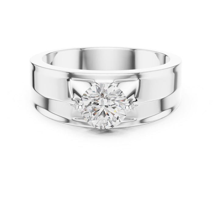 Round Lab Grown Diamond Solitaire Engagement Ring